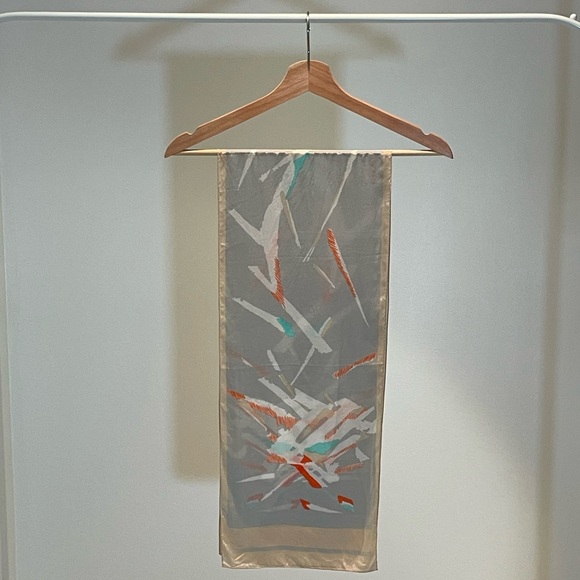 Abstract Patterned Silk Scarf - Picture 1 of 3